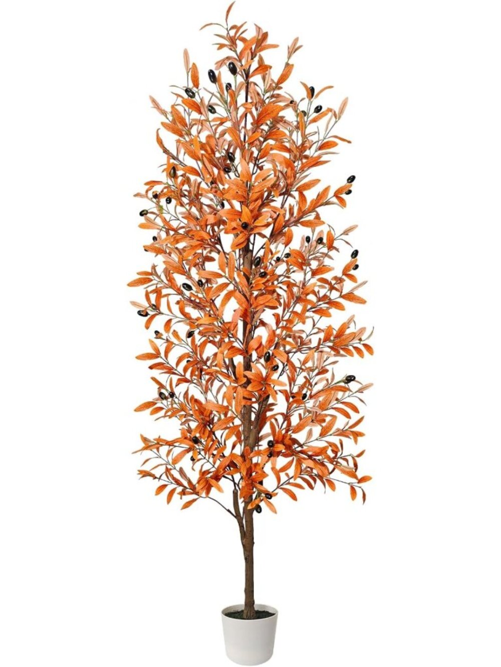 6ft Artificial Olive Tree - Tall Fall Decor for Indoor/Outdoor, Perfect for